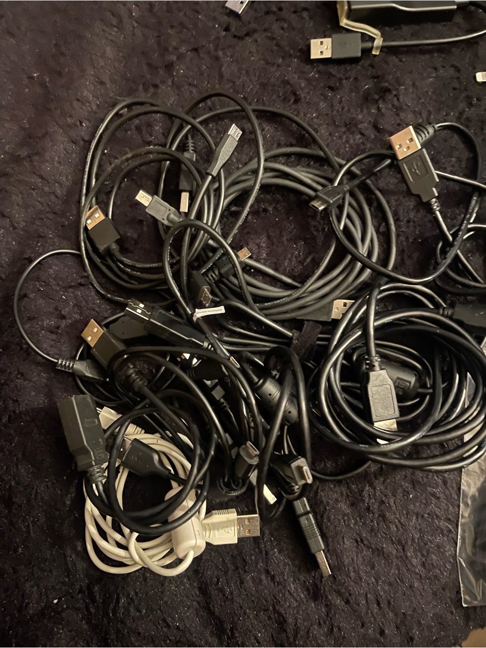 Mixed USB Charging and Data Cables - Black